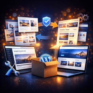 نصب قالب با حفظ محتوا قبلی